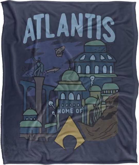 Warner Brothers Aquaman Silky Touch Super Soft Fleece Throw Blanket, White and Multicolour, W: 152 cm, D: 127 cm – 6