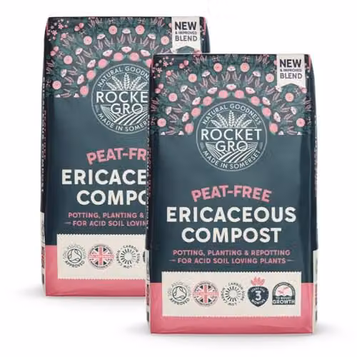 Thompson & Morgan RocketGro Organic Ericaceous Compost for Acid-Loving Plants, 2 x 40 Litre – 1