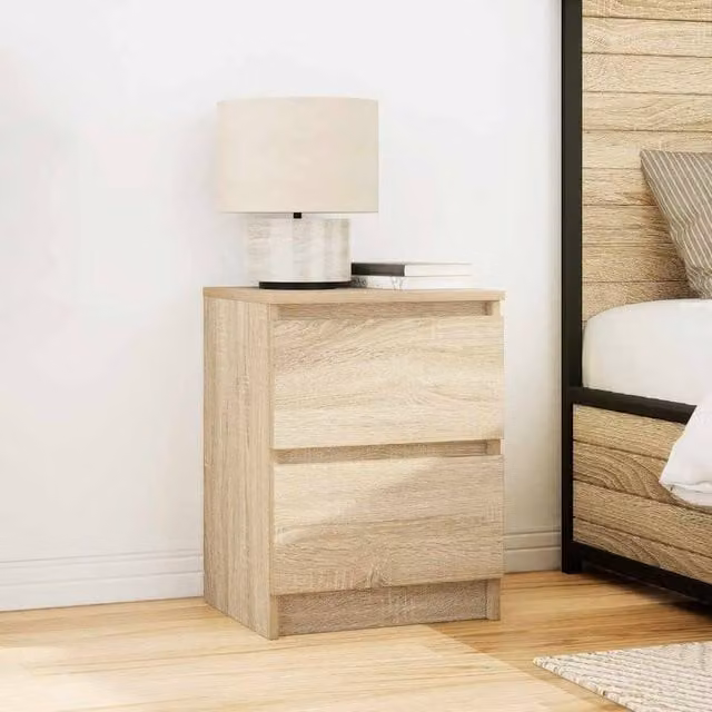 Berkfield Home Modern TV Cabinet in Sonoma Oak and Beige, W/D/H: 40 x 35 x 54 cm – 1