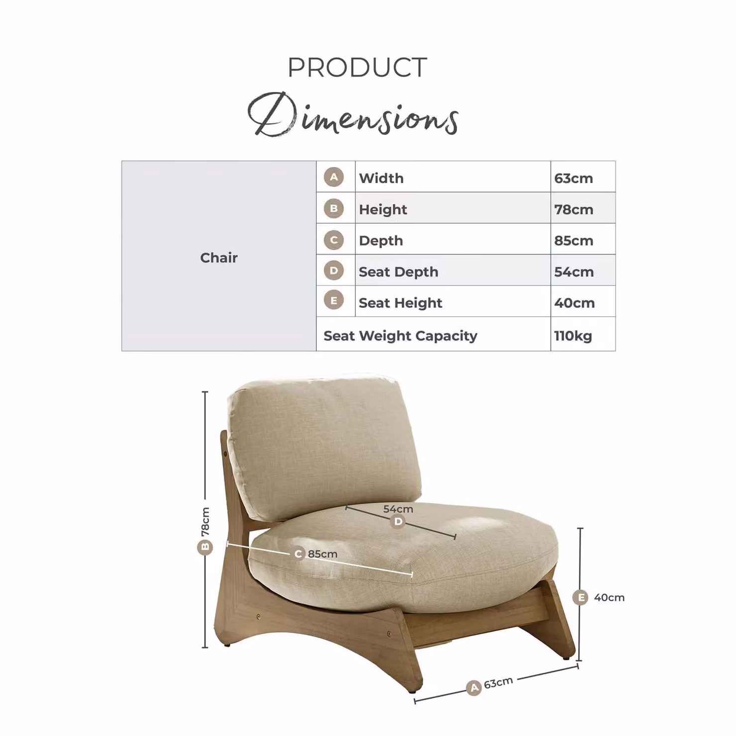 FurnitureboxUK Iko Acacia Solid Wood and Beige Outdoor Indoor Accent Chair – 6
