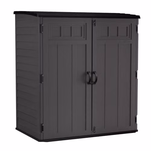 Rowlinsons Hamilton XL Garden Storage Cabinet in Peppercorn Grey, W: 179 cm, D: 112 cm, H: 197 cm