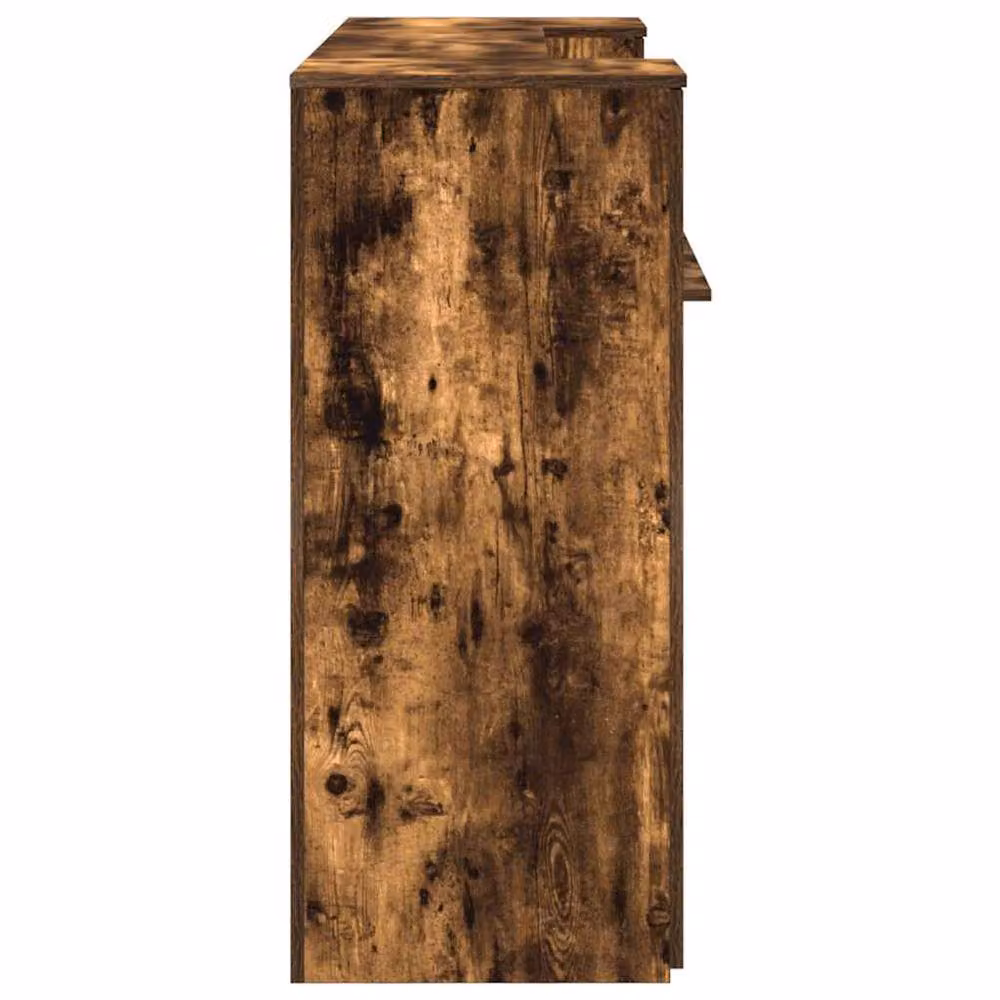 Berkfield Home Smoked Oak Reception Desk in Brown, W/D/H: 180 x 50 x 103.5 cm – 6