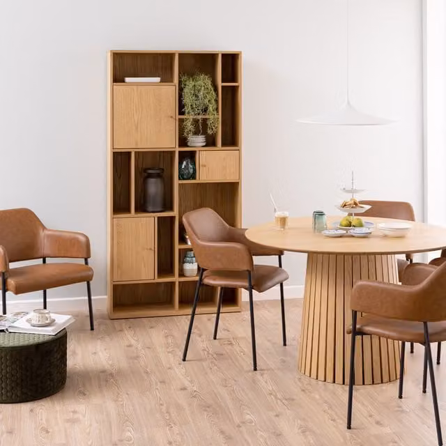Furniture To Go Rangoon Large Oak Bookcase in Brown