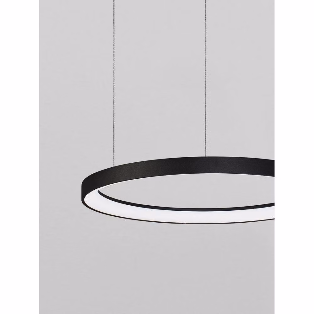 Netlighting Pertino 60cm Dimmable LED Pendant Light, Sandy Black, 48W, 2773lm, 2700K – 2