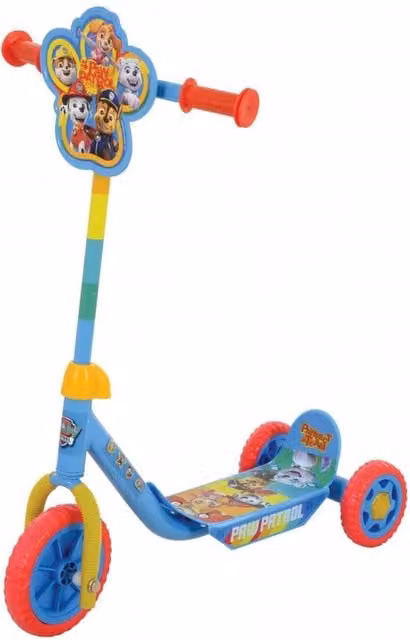 MV Sports Paw Patrol Deluxe Kids Height Adjustable Tri-Scooter in Pink and Multicolour