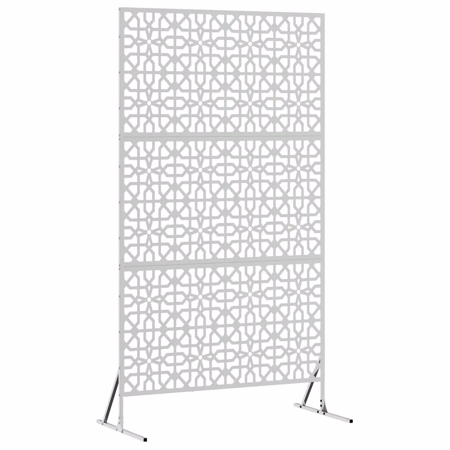 Berkfield Home Rectangular Privacy Screen in Silver Galvanised Steel, W: 100 cm, D: 50 cm, H: 180 cm – 2