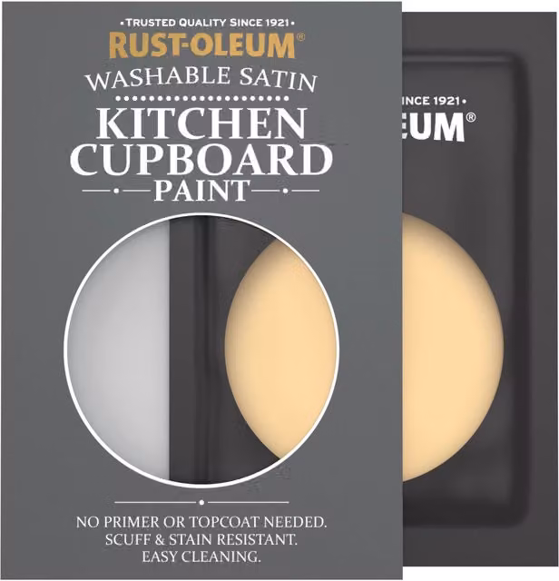 Rust-Oleum Kitchen Cupboard Satin Finish Tester Sachet, Mustard Yellow, 10ml