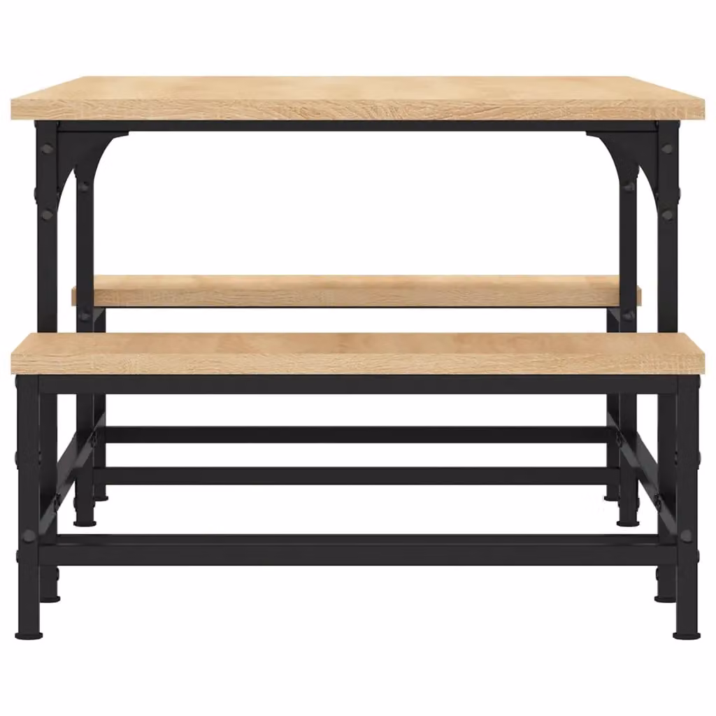 Berkfield Home Sonoma Oak Coffee Table in Brown, W: 100 cm, D: 50.5 cm, H: 40 cm – 3