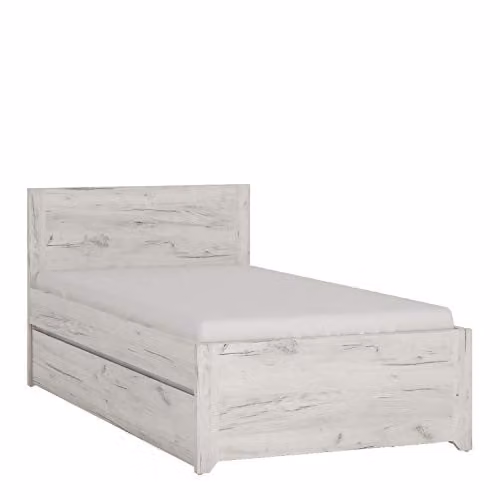 Furniture To Go Angel Single Bed in White with Underbed Drawer and Slats, W/D/H: 90 x 200 cm – 1