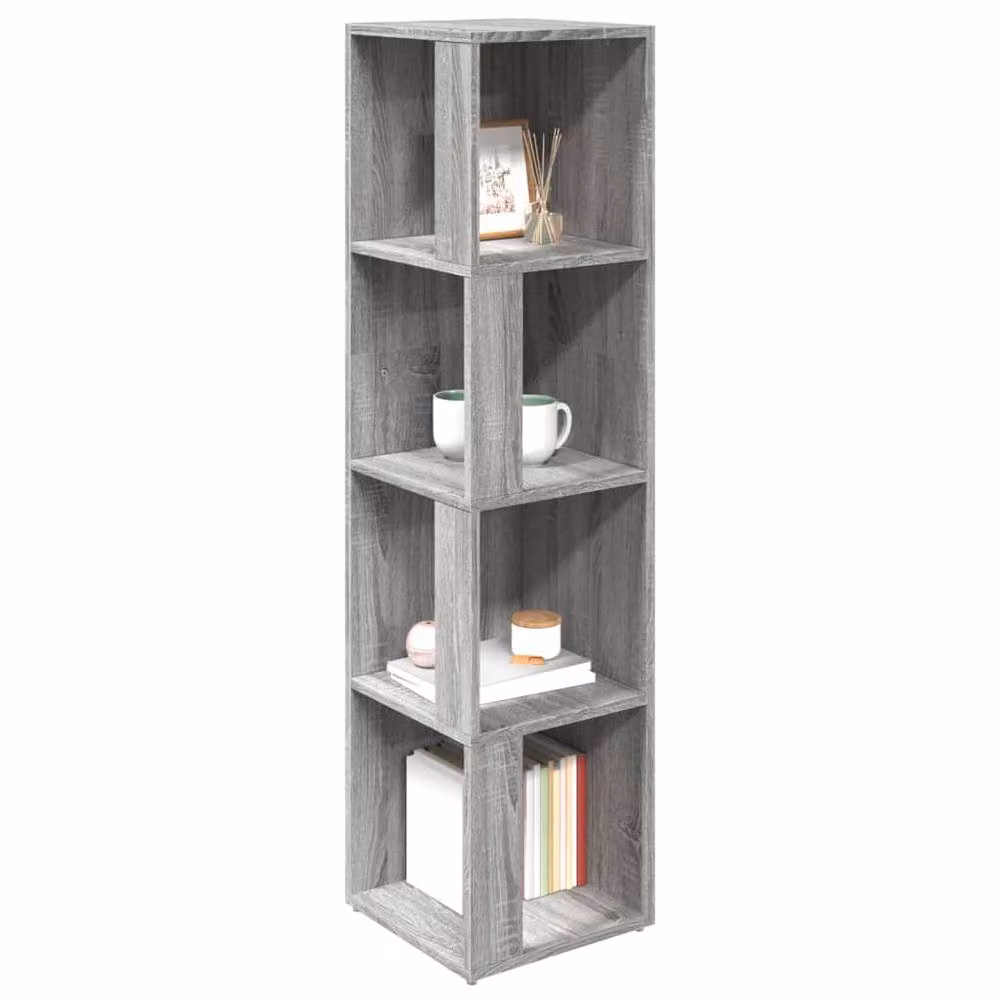 Berkfield Home Corner Cabinet in Grey Sonoma, W/D/H: 33 x 33 x 132 cm – 3