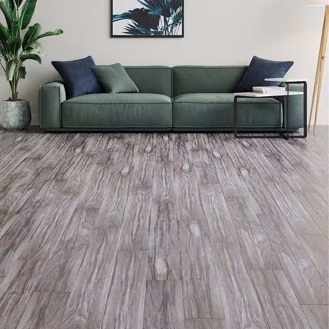 Komore Self Adhesive Grey Wood Effect PVC Plank Flooring