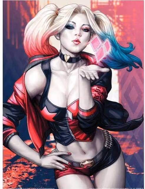 DC Comics Harley Quinn Graphic Paper Poster in Multicolour
