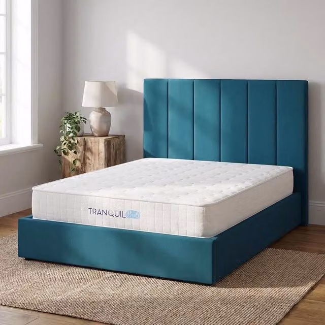 FWStyle Siesta Pocket Sprung UK Standard Double Mattress, White, W: 140 cm, D: 200 cm, H: 22 cm