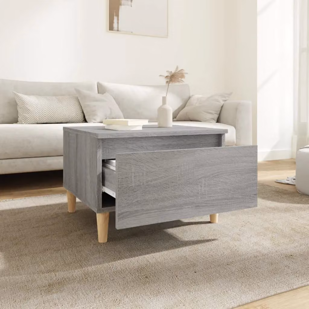 Berkfield Home Set of 2 Grey Sonoma Side Tables, W/D/H: 50 x 46 x 35 cm – 2