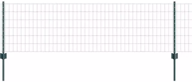 Berkfield Home Euro Fence Green Steel with 11 U-Profile Posts, W/L: 25 x 0.6 m – 1