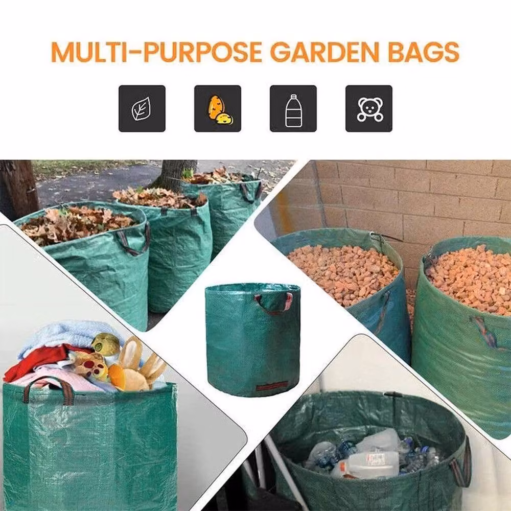 EONLION 2 Pack Heavy Duty Large Garden Waste Refuse Bags, 272L, Green – 4