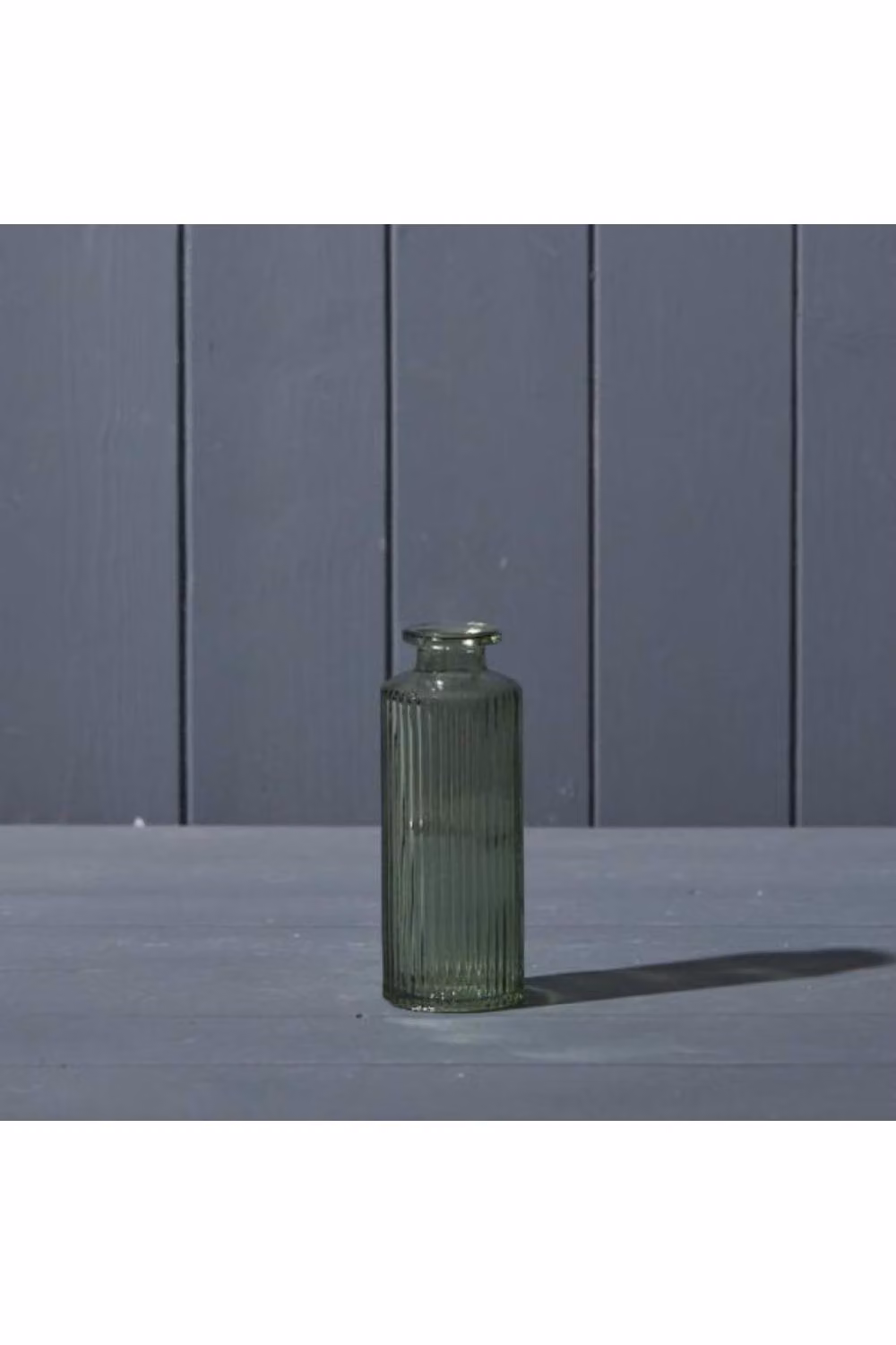 KDMD Vintage Green Striped Glass Tabletop Bottle – 2