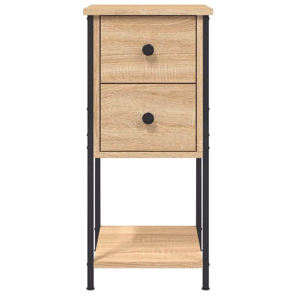 Berkfield Home Sonoma Oak Bedside Cabinet in Brown, W/D/H: 32 x 42 x 70 cm – 3