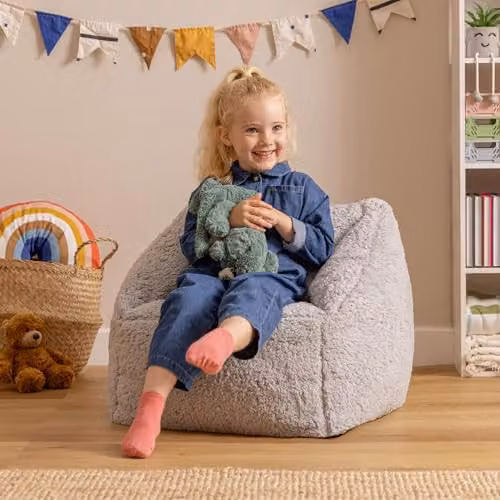 icon Natalia Fleece Kids Bean Bag Set of 2, Grey – 2