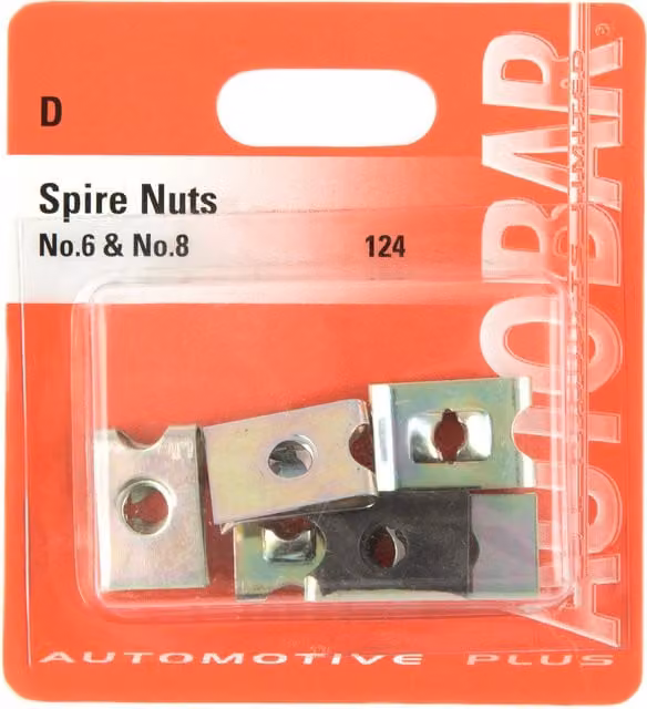 Autobar Galvanised Silver Spire Nuts No.6 and No.8