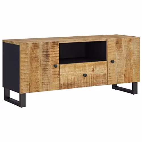 vidaXL Industrial TV Cabinet in Brown Acacia and Engineered Wood, W: 105 cm, D: 33.5 cm, H: 46 cm