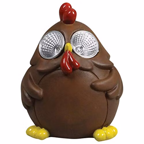 Luxform Solar LED Animal Light, Brown Hen with LED Eyes