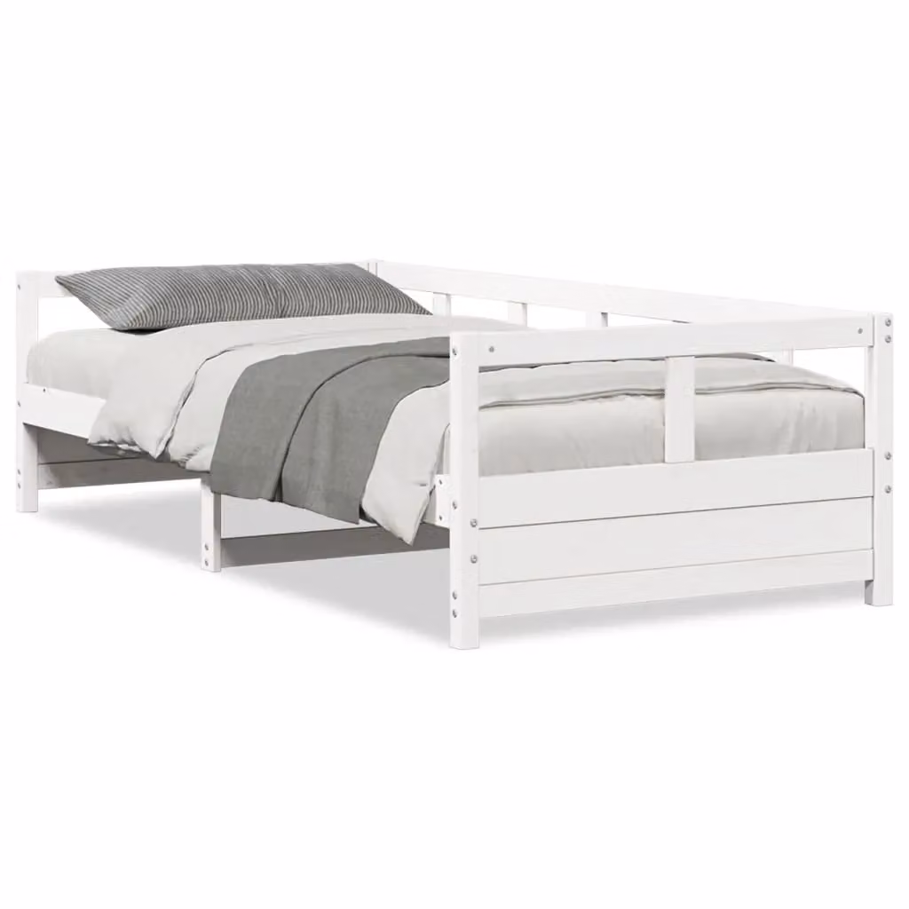 Berkfield Home Rustic White Solid Wood Pine Daybed W/D/H: 90 x 200 cm – 2