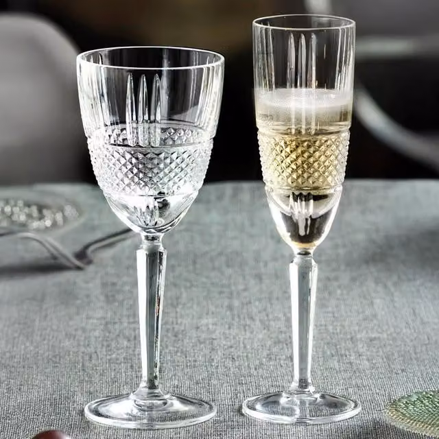 RCR Brillante 12 Piece Crystal Wine and Champagne Glass Set in Transparent White