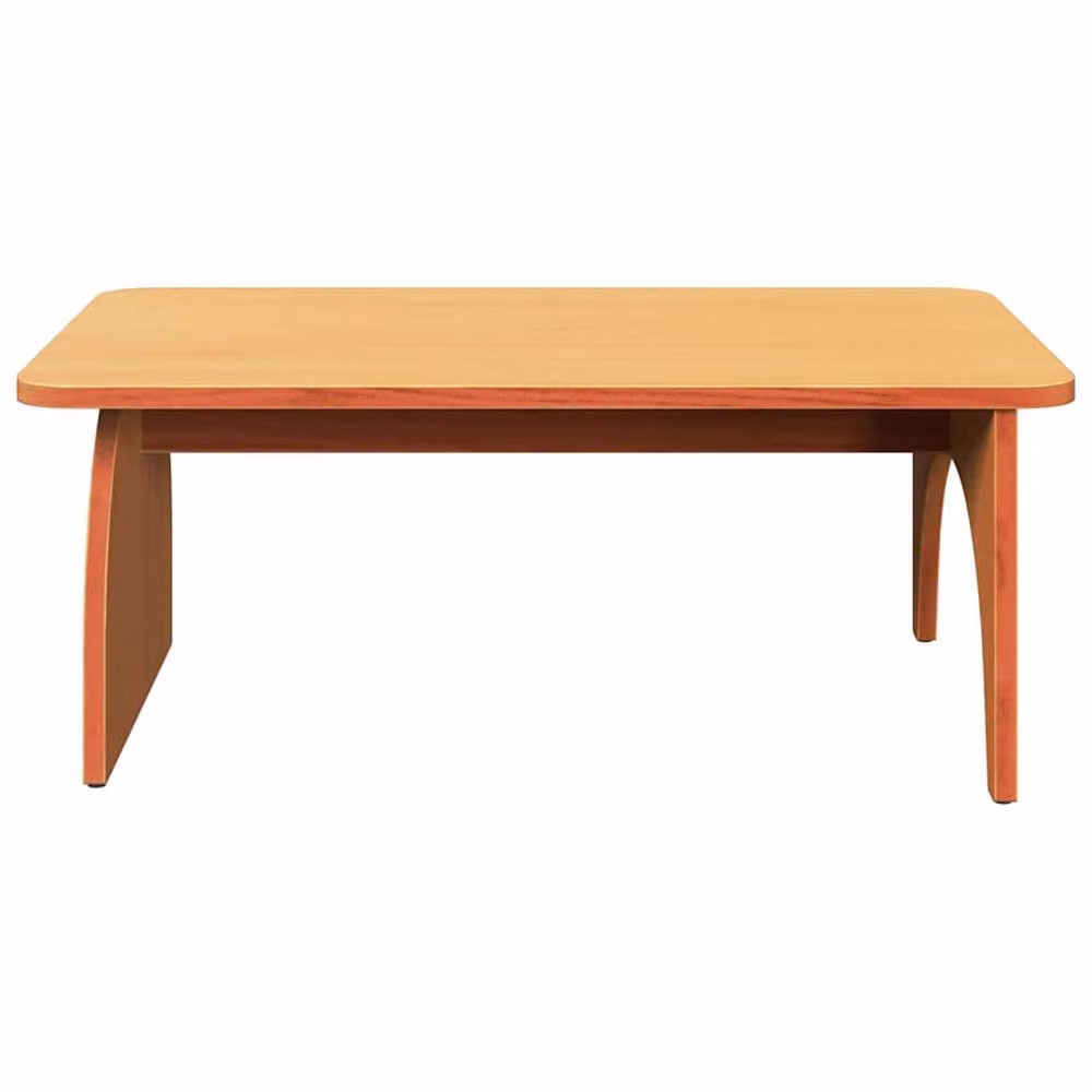 Berkfield Home Rustic Solid Pine Wood Coffee Table, Wax Brown, W: 80 cm, D: 50 cm, H: 31 cm – 4