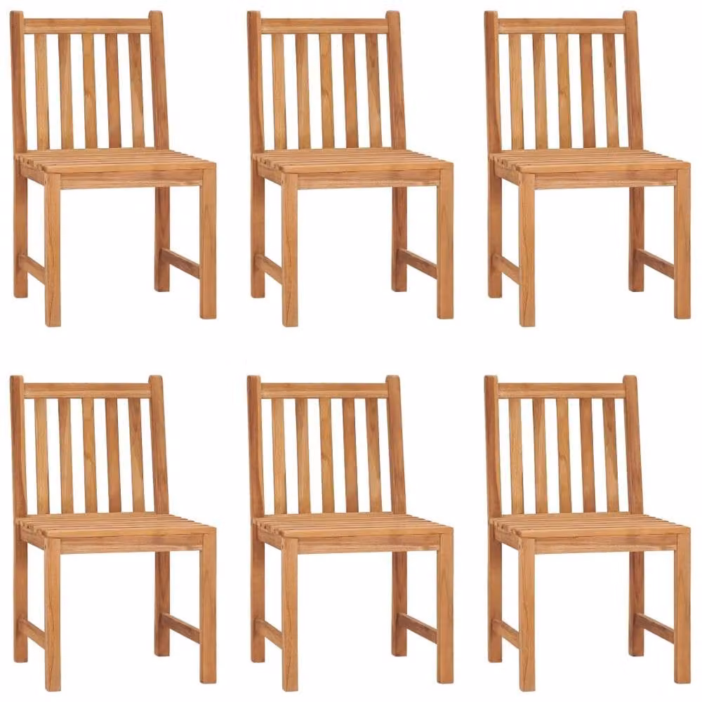 Berkfield Home 7 Piece Classic Garden Dining Set in Brown Solid Lacquered Teak Wood – 3