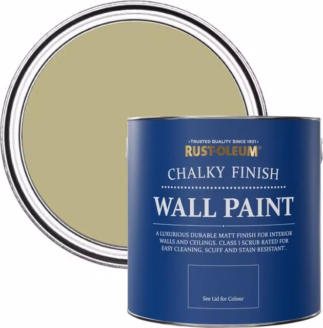 Rust-Oleum Matt Chalky Wall Paint, Sage Green, 2.5L – 1
