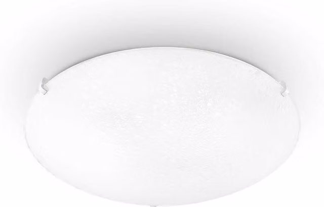 Ideal Lux Lana 3 Light Round Ceiling Flush Light in Chrome and Grey Glass