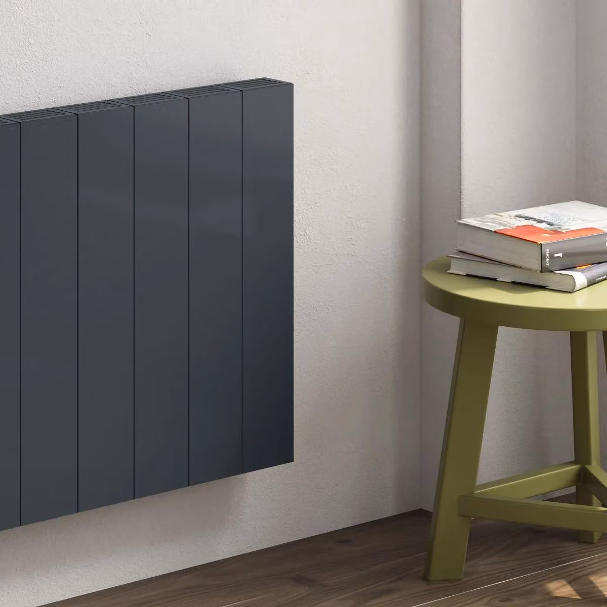 Aquarius DigiTherm Electric Aluminium Radiator with LCD Display, Anthracite Grey, H x W: 72.5 x 50 cm – 2