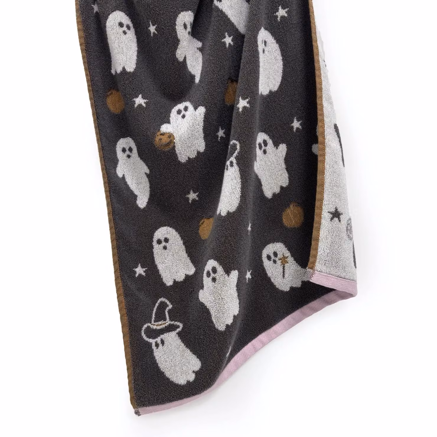 Allure Bath Fashions Luxury Halloween Hand Towels, 100% Cotton, Grey – 3