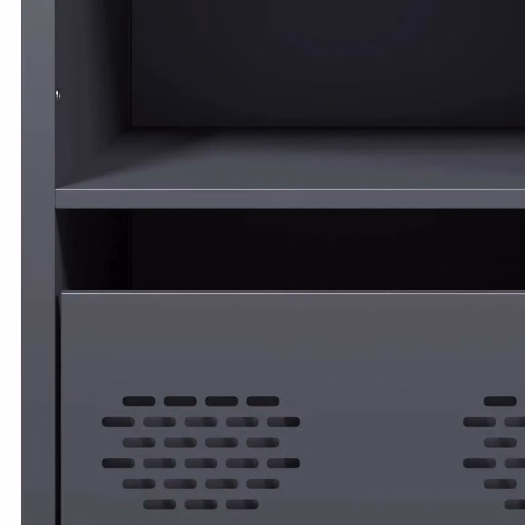 Berkfield Home Anthracite Steel Highboard with Internal Shelves and Drawers W/D/H: 68 x 39 x 103.5 cm – 5