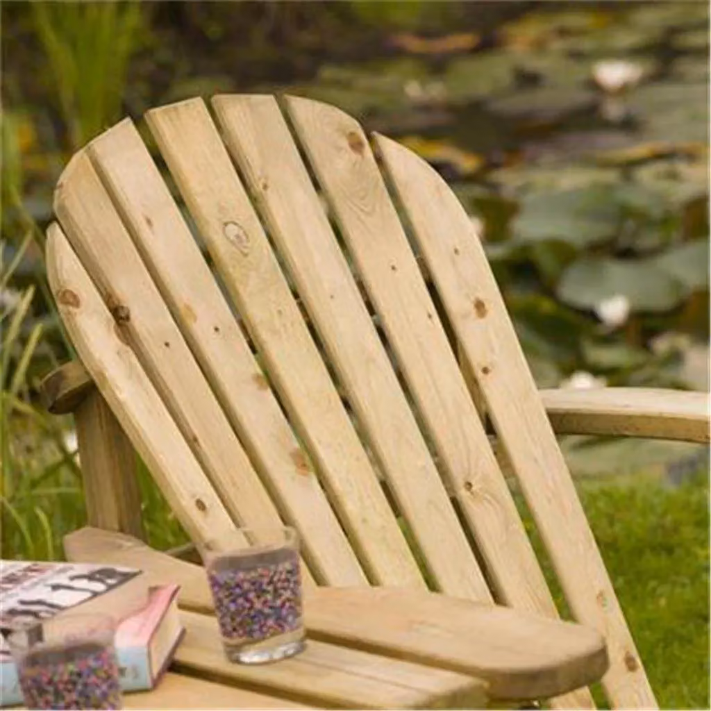 Cheshire 2 Seater Softwood Adirondack Garden Companion Seats in Light Oak – 2