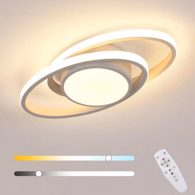 COMELY 39W LED Round Dimmable Ceiling Light with Remote Control in White – 1