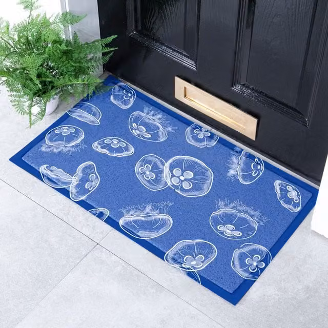 Artsy Mats Jellyfish Doormat in Blue, W/D: 70 x 40 cm