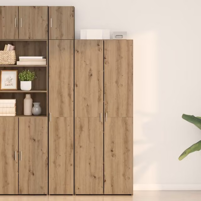 Berkfield Home Artisan Oak Highboard in Brown, W/D/H: 70 x 42.5 x 185 cm