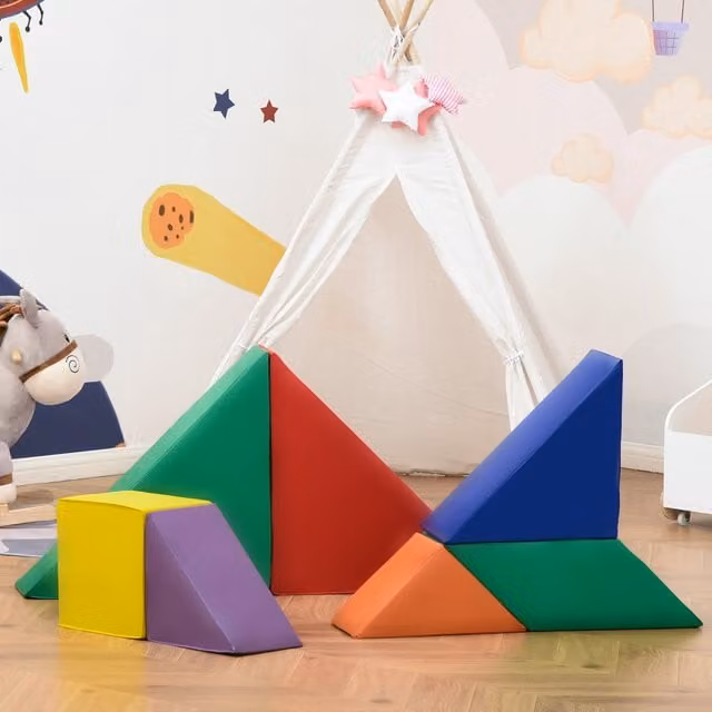 HOMCOM 7 Piece Multicoloured Foam Soft Play Set for Kids