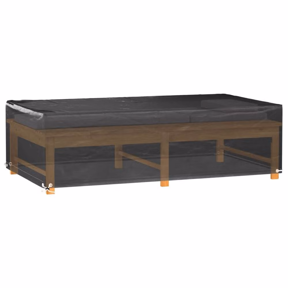Berkfield Home Durable Garden Furniture Covers, 2 Pack, Black, W/D/H: 125 x 70 x 35 cm – 3