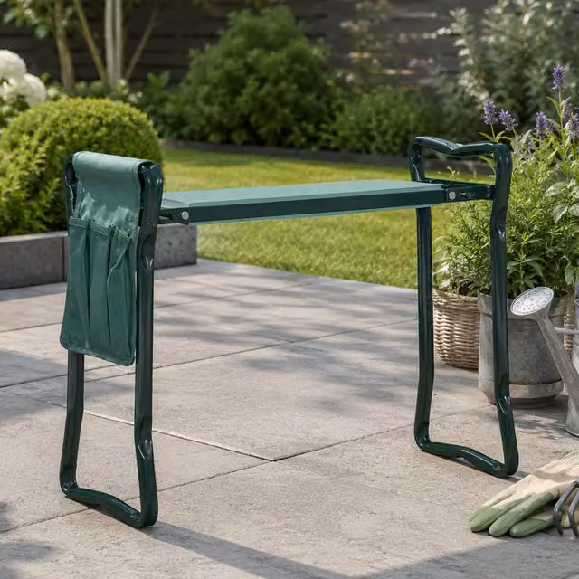 Samuel ALEXANDER Green Garden Kneeling Pad with Chair and Detachable Tool Bag, W: 49 cm, D: 23 cm, H: 49 cm