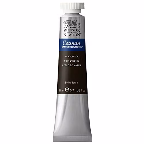 Winsor & Newton Black Watercolour Paint in a Metal Tube, 40 ml – 2