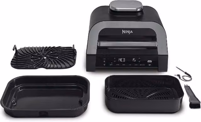 Ninja 6-in-1 MAX Grill and Air Fryer DG551 in Grey