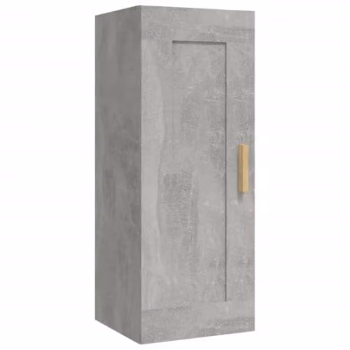 vidaXL Wall Cabinet in Concrete Grey, Modern MDF Design with Hinged Doors, W/D/H: 35 x 34 x 90 cm – 1