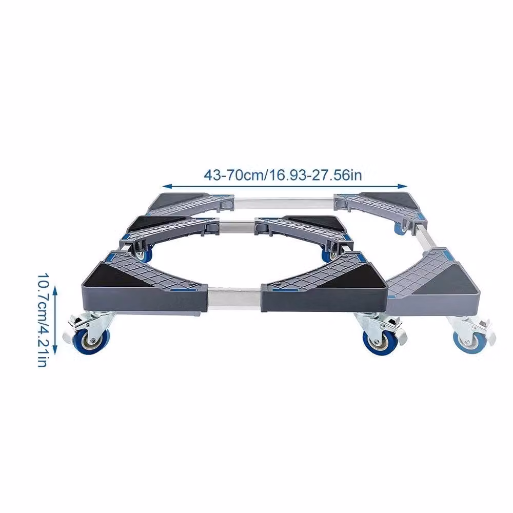Nordara Universal Adjustable Appliance Trolley for Fridges and Washing Machines, Grey – 2