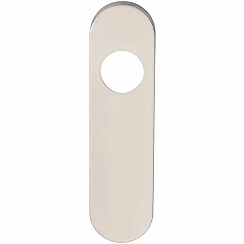 Loops Pair Radius Lock Latch Plate Cover in Brushed Satin Stainless Steel, W: 170 mm, H: 45 mm, D: 8 mm