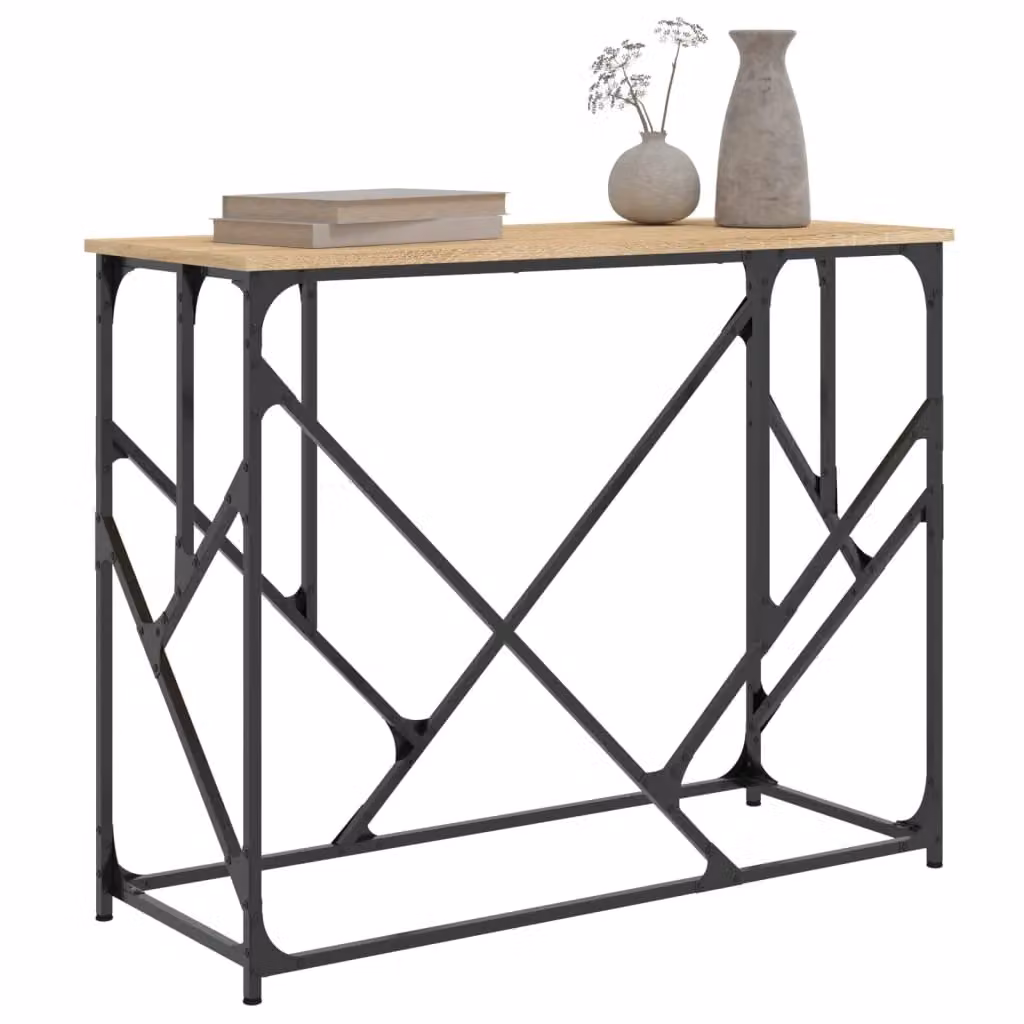 Berkfield Home Sonoma Oak Console Table, Brown, W/D/H: 100 x 40 x 80 cm – 3