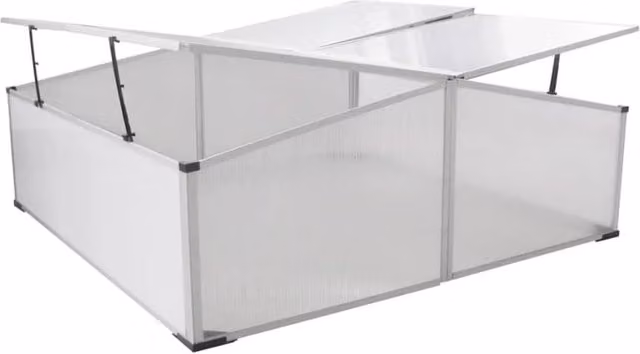 Berkfield Home 4-Lid Polycarbonate Cold Frame, W/D/H: 108 x 110 x 41 cm