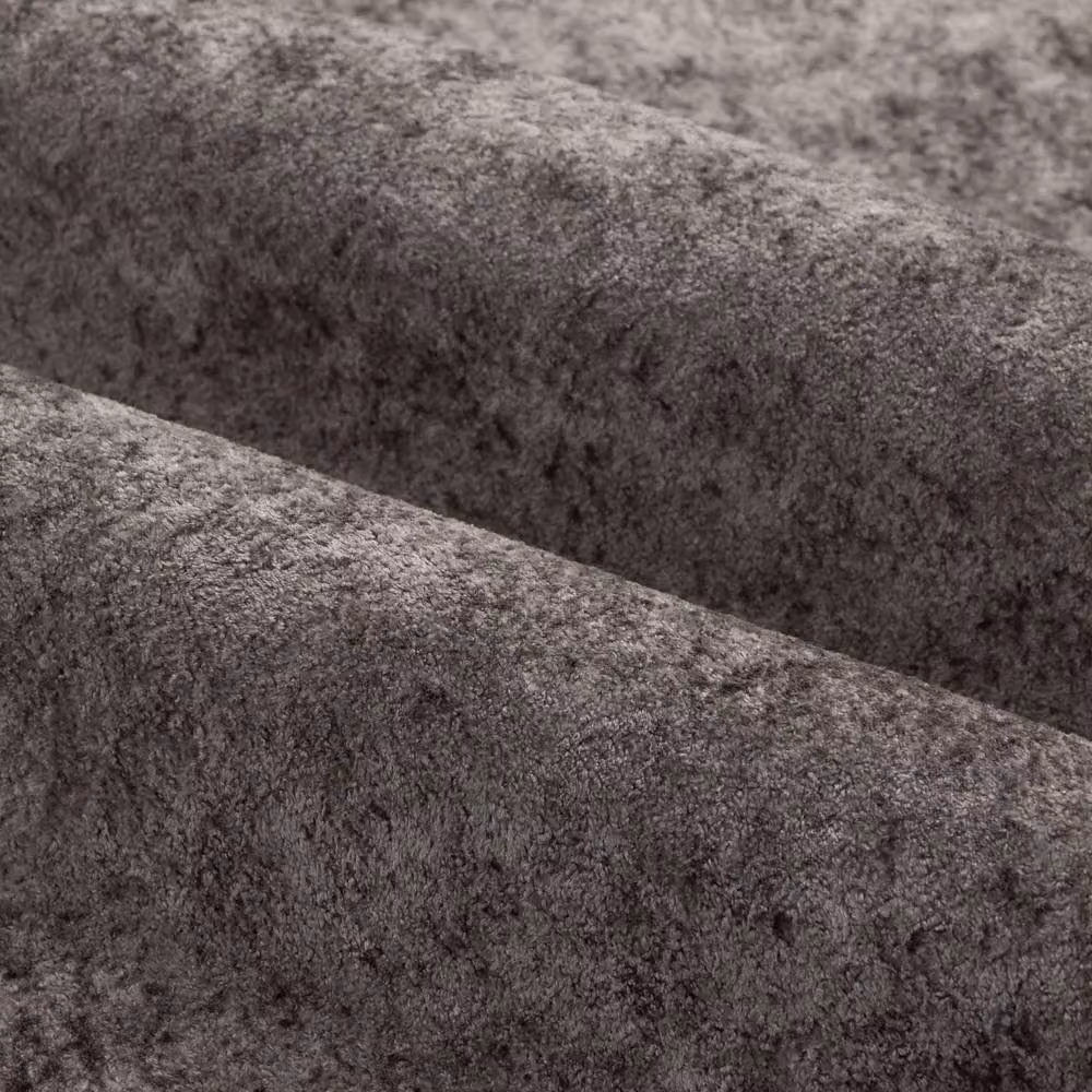 Paoletti Lustre Velvet Eyelet Curtain Pair in Grey, Width: 229 cm, Drop: 229 cm – 4